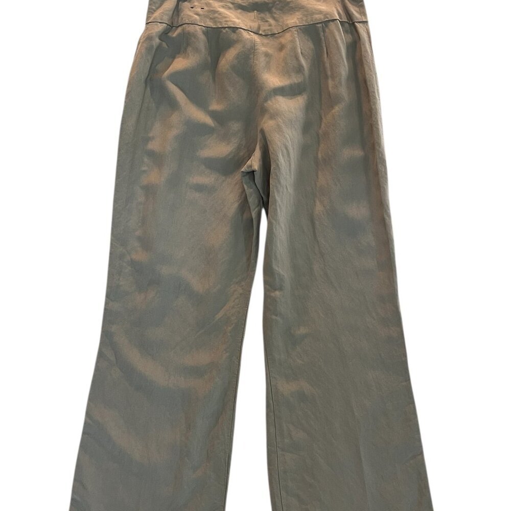 East 5th Wide Leg Linen Rayon Blend Pants Size 12 Neutral Beige/Tan Lightweight - Picture 10 of 10
